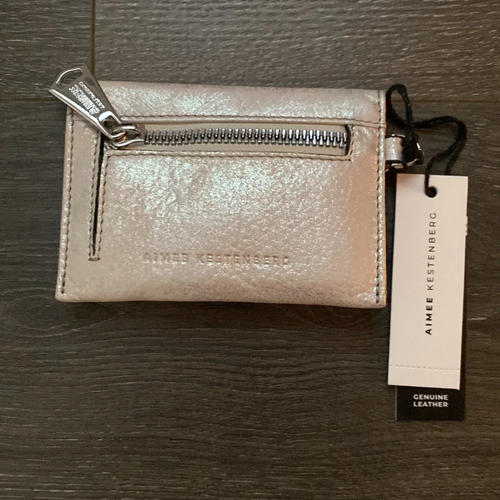 Aimee Kestenberg Pouch color stone silver new with tags genuine leather Y2K - Picture 7 of 7